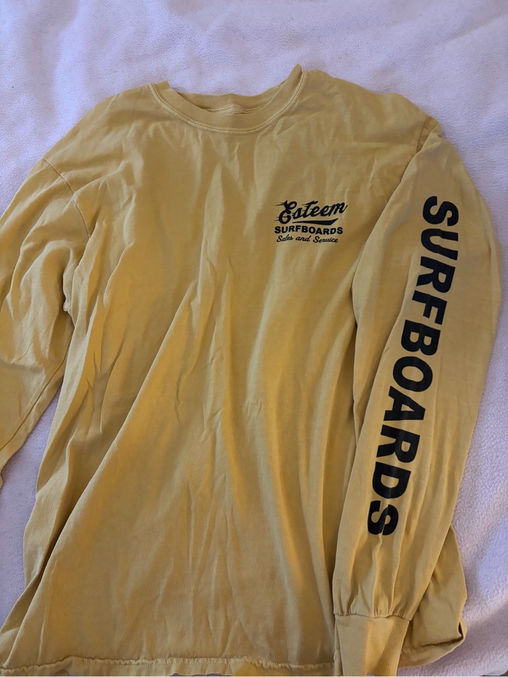 Women's Long Sleeve Tee in Mustard Yellow